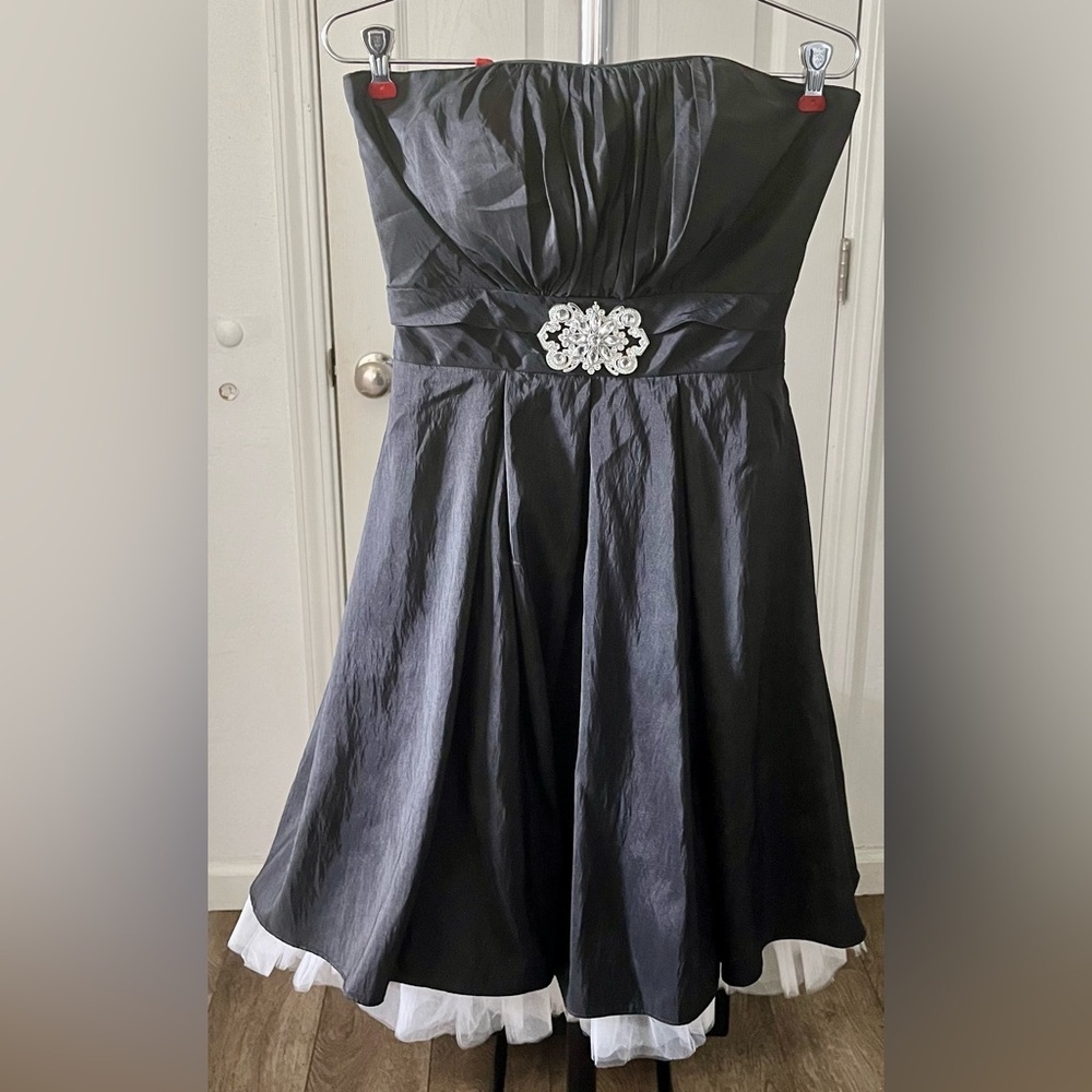 Cinderella Design Y2K Black Strapless Fit & Flare Women’s Dress size Small